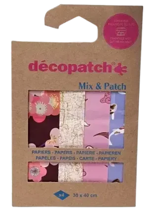 Assortiment Feuilles Decopatch Mix & Patch Voyage au Japon x4 – 30 x 40 cm Meilleure Vente