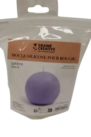 Satisfait Ou Remboursé Moule Silicone Spécial Bougie “Sphère” GRAINE CREATIVE – 5 x 7 cm