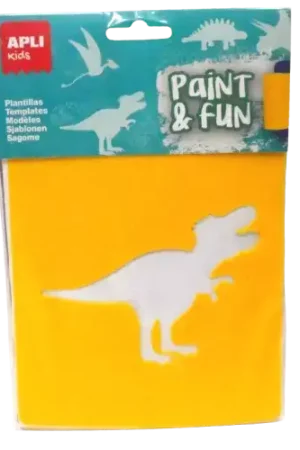 Commande En Gros Lot de 6 pochoirs dinosaures APLI 15x15 cm
