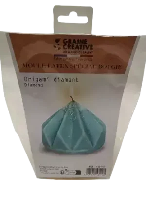 Meilleure Vente Moule Latex Bougie “Origami Diamant” GRAINE CREATIVE – 7 x 6 cm