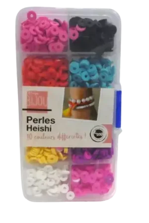 Boîte de Perles HEISHI 6 mm – 10 Couleurs Environ 1500 Perles Jusqu'à Épuisement Des Stocks