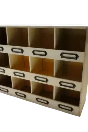 Commode en bois 9 compartiments à décorer – 41,5 x 31,2 x 11 cm Seulement Aujourd'hui