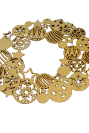 Prix Cassé Couronne en Bois à peindre – 22,5 x 22,4 x 0,4 cm