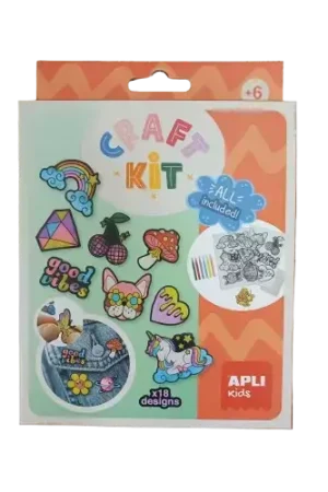 Vente Flash Kit Enfant Craft APLI Pin’s en Plastique Fou