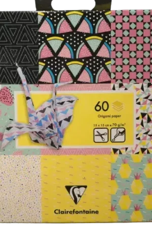 Papiers Origami 15 x 15 cm – CLAIREFONTAINE – 2 Modèles au Choix Dernier Modèle