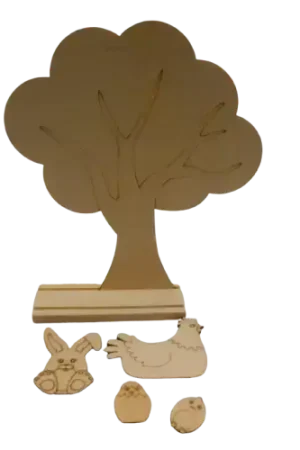 Pas Cher Arbre de Pâques en Bois à Décorer – 21 cm