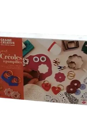 Kit bijoux créoles à pampilles Fimo – Graine Creative Authentique