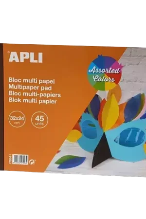 Offre Limitée Bloc Multi-Papier APLI – 45 Feuilles 24×32 cm