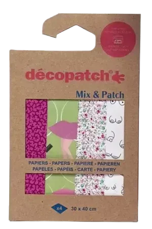 Assortiment Feuilles Decopatch Mix & Patch Ode à la Femme x4 – 30 x 40 cm Produit De Marque