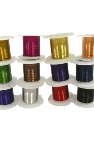 Jusqu'à Épuisement Des Stocks Bobines de Fil Métal x 12 – Couleurs Assorties 3 m – 0,4 mm
