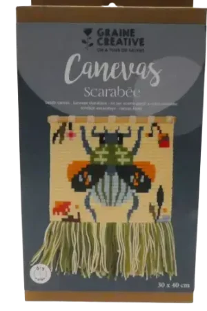 Kit canevas "Scarabée" GRAINE CREATIVE 30 x 40 cm Offre Spéciale