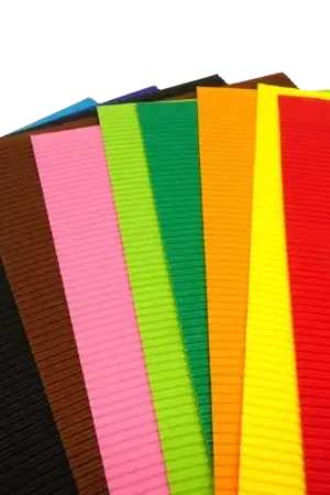Super Prix Lot de 10 feuilles de carton ondulé A4 – 10 couleurs assorties