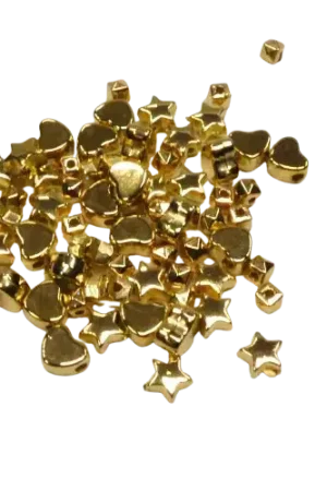Lot de perles intercalaires Heishi métal – 105 pièces Expédition Rapide