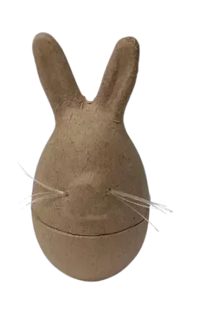 Nouveauté Boîte Œuf Lapin Decopatch en Papier Mâché – 6 x 6 x 12 cm