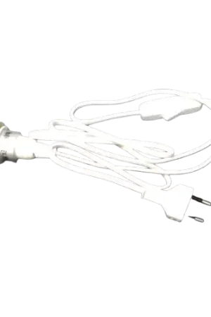 Cordon blanc électrique 1,50 m Douille E14 Nouveauté