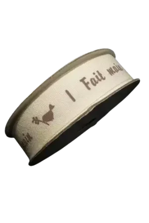 Populaire Ruban coton “Fait main” 1,5 cm x 2 m