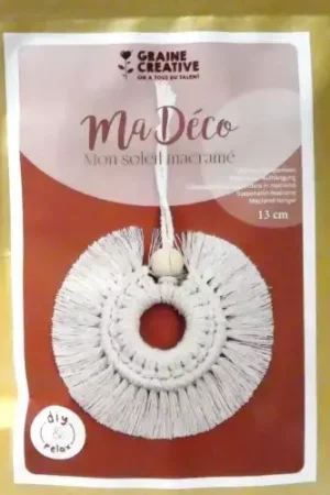 Kit Ma Déco Soleil en Macramé 13 cm – GRAINE CRÉATIVE Dernier Modèle