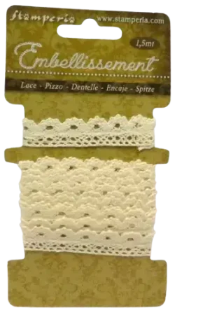 Réduction Ruban Dentelle Écru 1,50 m Stamperia