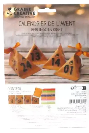 Offre Exclusive Kit calendrier de l’Avent berlingots kraft 24 pièces