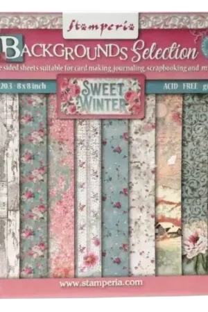 Livraison Express Bloc papier scrapbooking Sweet Winter 20,3x20,3 cm STAMPERIA
