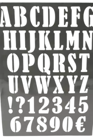Pochoir Alphabet ARTEMIO – 29,7 x 42 cm Produit De Marque