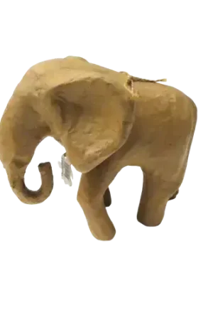 Paiement Sécurisé Éléphant d’Afrique en Papier Mâché Décopatch – 18,5 x 12,5 x 15,5 cm