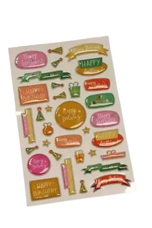 Autocollants Happy Birthday MAILDOR – Stickers en relief Acheter Direct