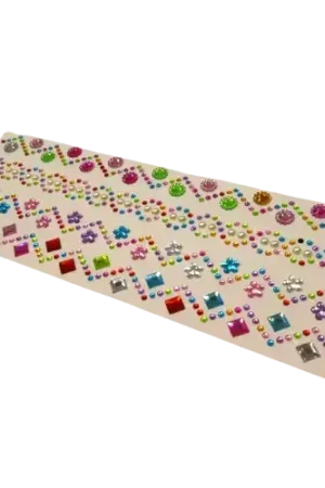 Bandes de Strass Adhésifs x4 – Designs Assortis 25,5 x 2 cm Prix Cassé