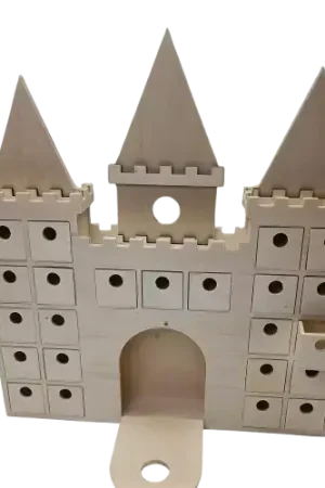 Château fort en bois à décorer – Calendrier perpétuel Promotion Saisonnière