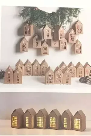 Lot de 24 Maisons en Carton 3 Designs 9 x 4,5 x 4,5 cm – Rico Design Top Vente