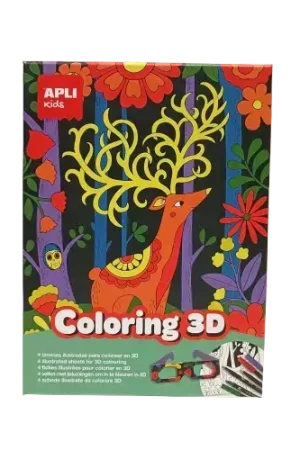 Coloriage 3D APLI – Kit créatif avec lunettes Quantité Limitée