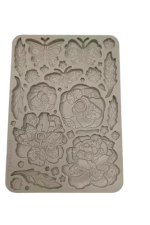 Moule Silicone "Papillons et Fleurs" STAMPERIA – 14,8 x 21 cm Meilleure Vente
