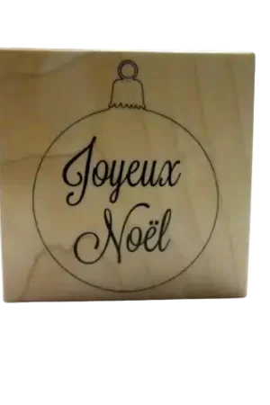 Marque Tampon Joyeux Noël en bois ARTEMIO – 9 x 7,5 cm