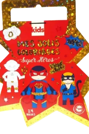 Achat Immédiat Carnet de coloriage Super Héros – 24 pages brillantes