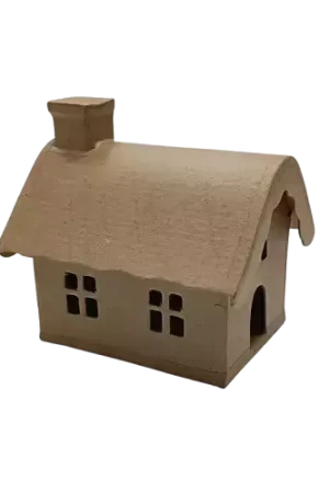 Maison basse en papier mâché Décopatch – 12 x 10,5 x 11 cm Dernière Chance