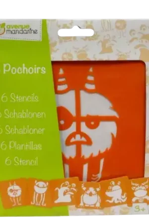 Pochoirs Monstres x 6 AVENUE MANDARINE – 15 cm Offre Du Jour