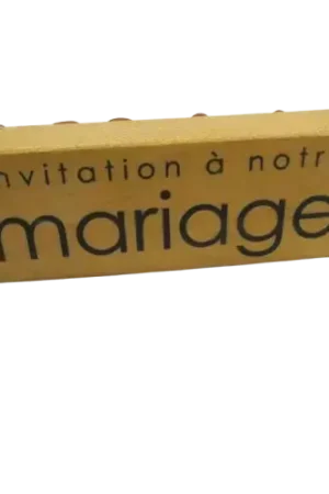 Dernier Modèle Tampon "Invitation à notre Mariage" – 9 x 3 cm
