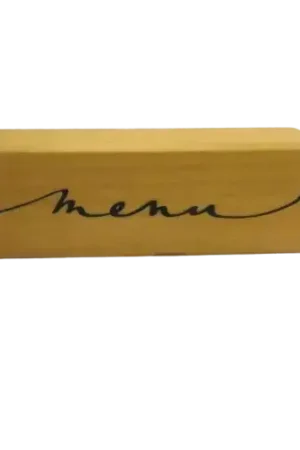 Tampon bois "Menu" ARTEMIO – 7 cm Satisfait Ou Remboursé