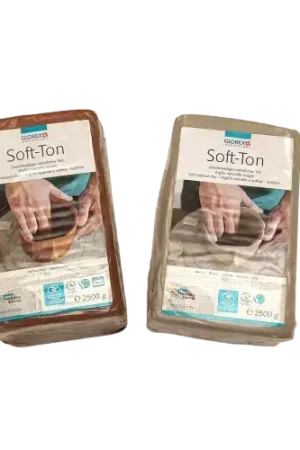 Acheter Direct Argile naturelle Soft-Ton GLOREX – 2,5 kg Blanc ou Rouge