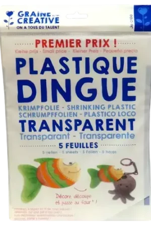 Plastique dingue transparent A4 x5 - GRAINE CREATIVE Réduction