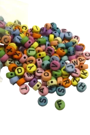 Perles alphabet rondes pastels – 3 mm, lot 40 g Promotion Saisonnière