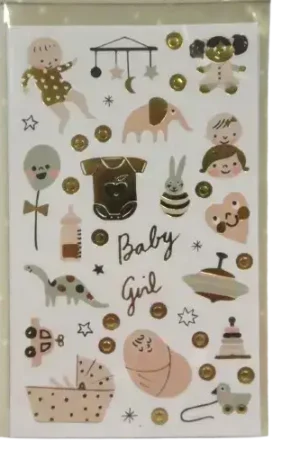 Nouveauté 100 Stickers “Baby Girl” RICO DESIGN – 4 feuilles