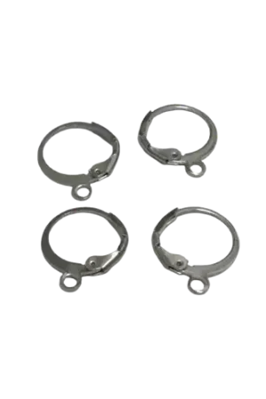 Bon Marché Boucles d’Oreilles Dormeuses Rondes en Acier Inoxydable – x4