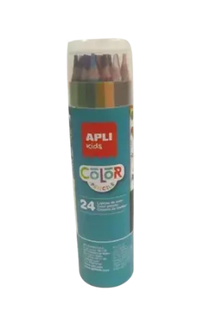 Offre Exclusive Lot de 24 crayons de couleurs APLI avec tube de rangement