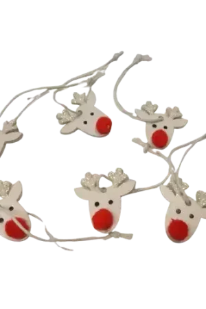 Usine Directe Pendentifs Renne Pailleté Blanc – RICO DESIGN x6