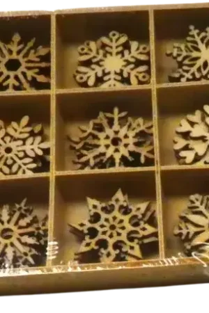 Dernière Chance Embellissements Flocons en Bois x45 – 3 cm DIY