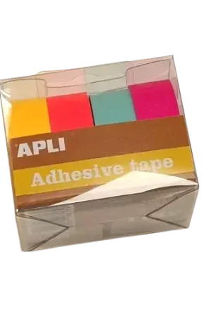 Adhésif Tape Fluo APLI – Lot de 4 rouleaux Réduction