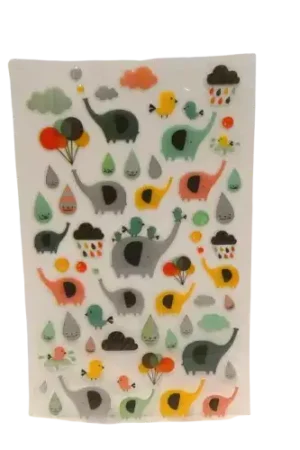Marque Planche stickers éléphants APLI 0,5–2,8 cm DIY et scrap