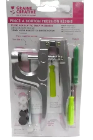 Offre Du Jour Pince à boutons pression résine GRAINE CREATIVE – kit complet