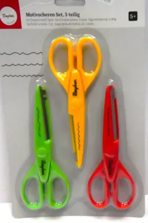 Bon Marché Lot de 3 ciseaux à motifs RAYHER – Dès 5 ans